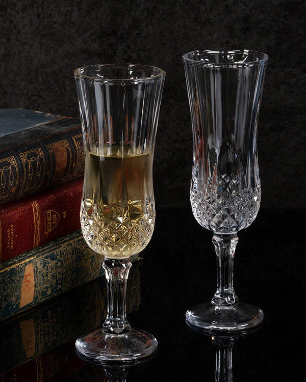 Crystal Clear Diamond Wine Glasses - Set of 6