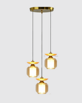 Amber Glow Glass Jar Pendant Light 