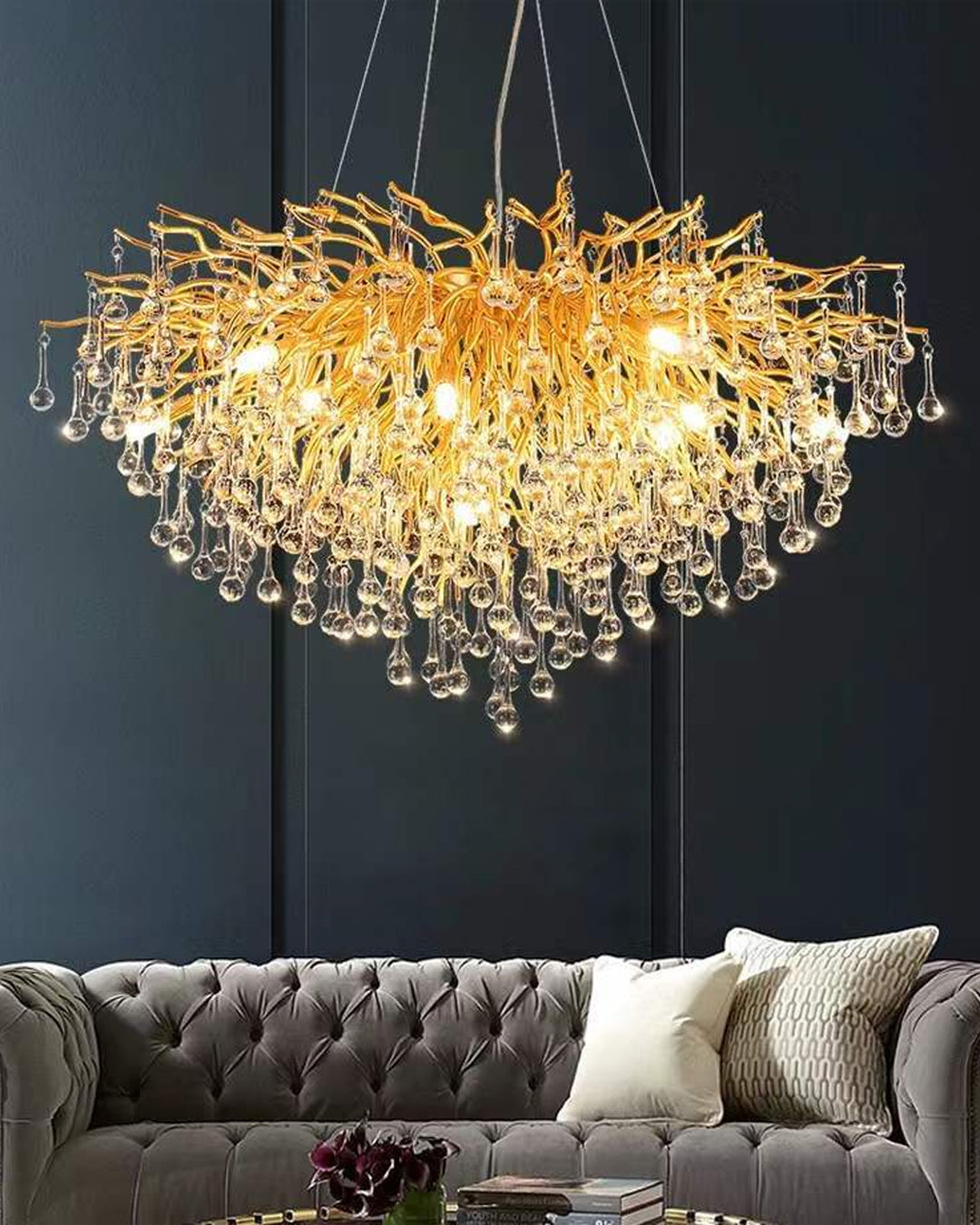 Water Drop Pendant Crystal LED Chandelier 