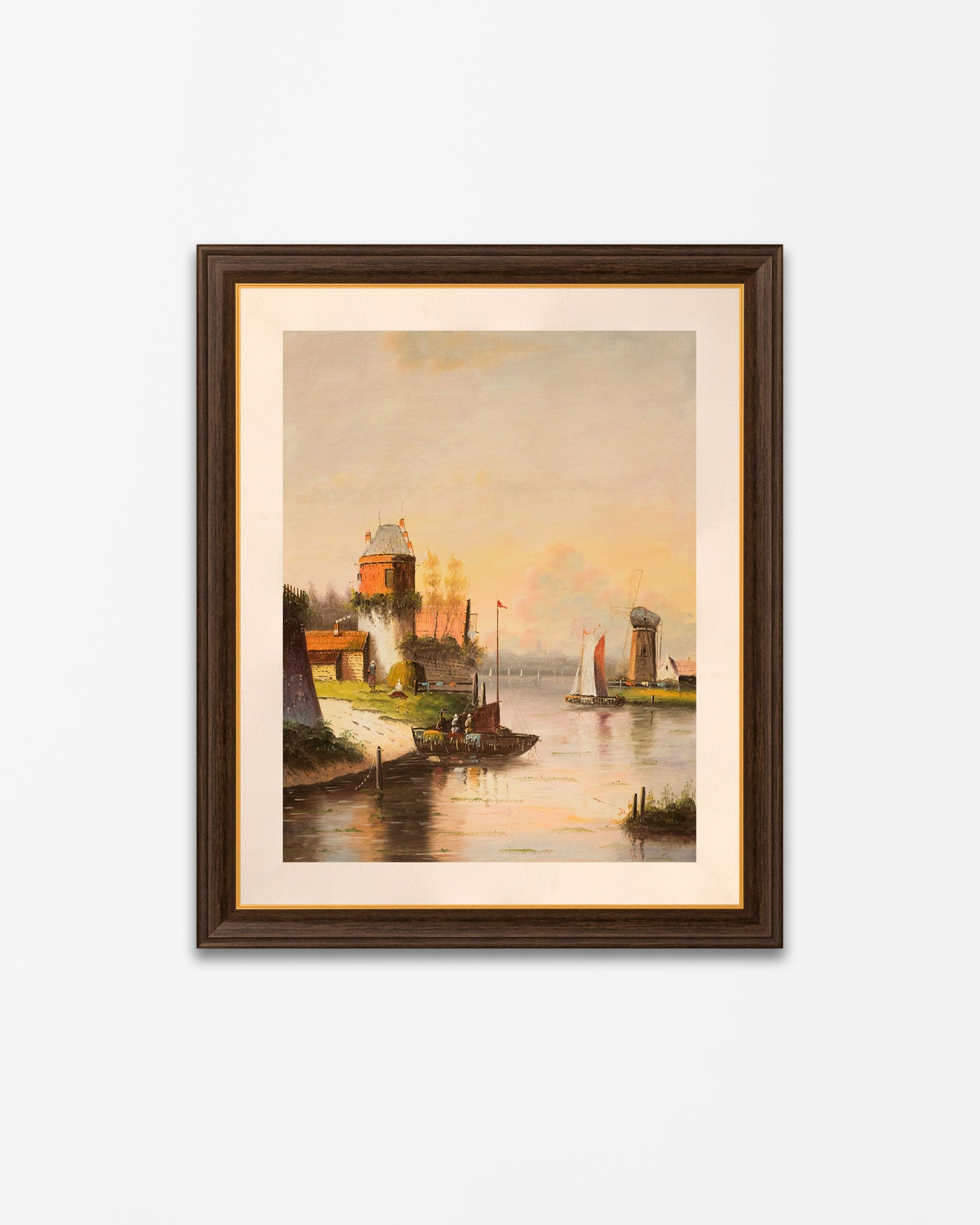 "Dutch Summer Landscape" Handmade Oil Painting 20"x24"