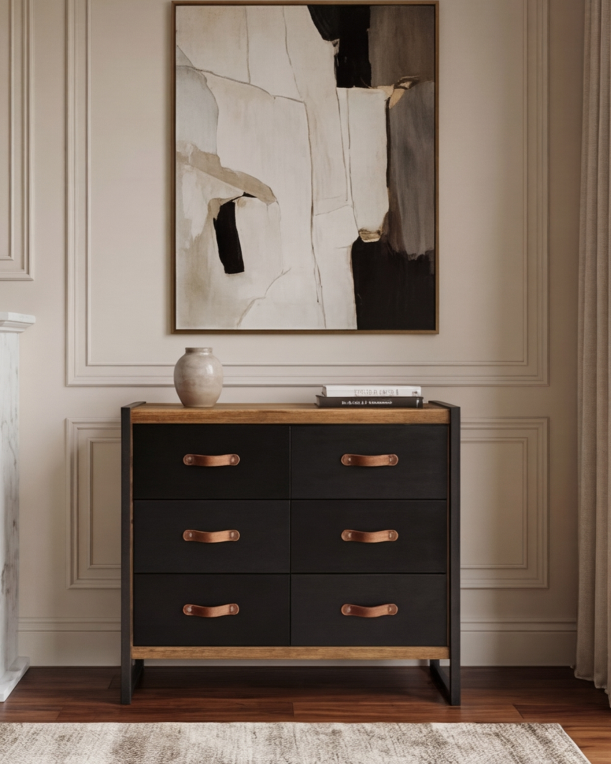 Industrial Luxe 6 Drawer Cabinet 