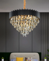 Midnight Cascade Crystal Chandelier 