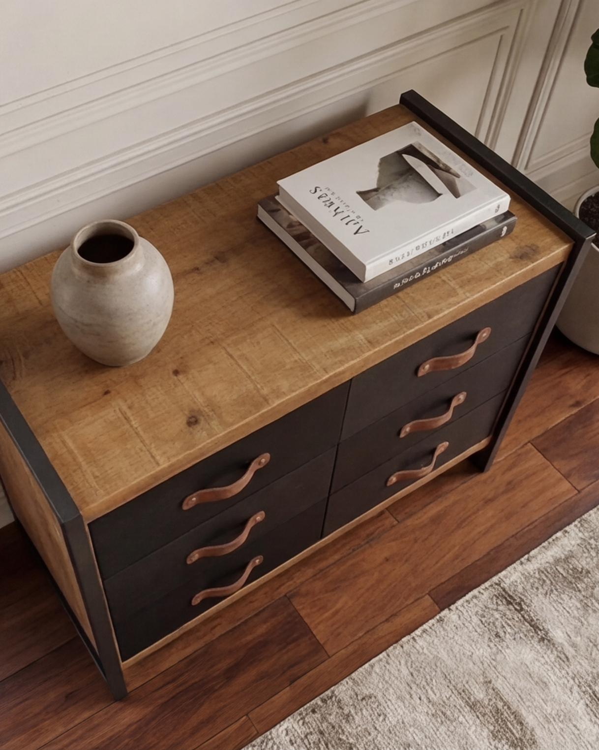 Industrial Luxe 6 Drawer Cabinet 