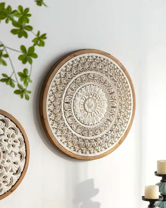 Rustic Carved Wood Wall Art