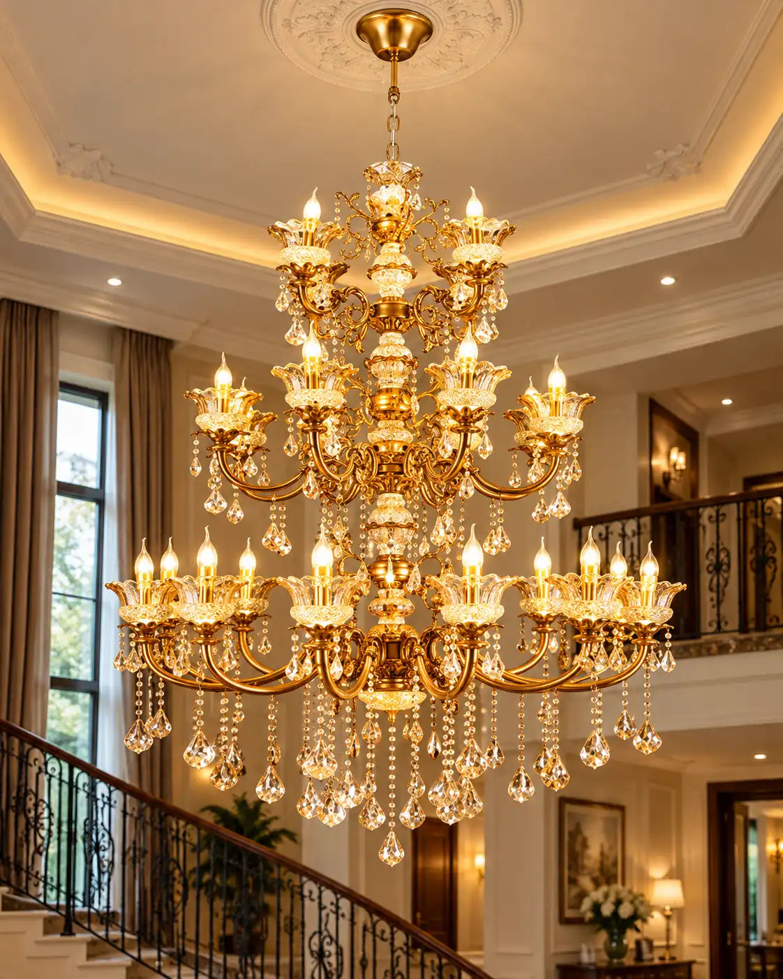 Imperial Elegance Crystal Chandelier - 24 Lights