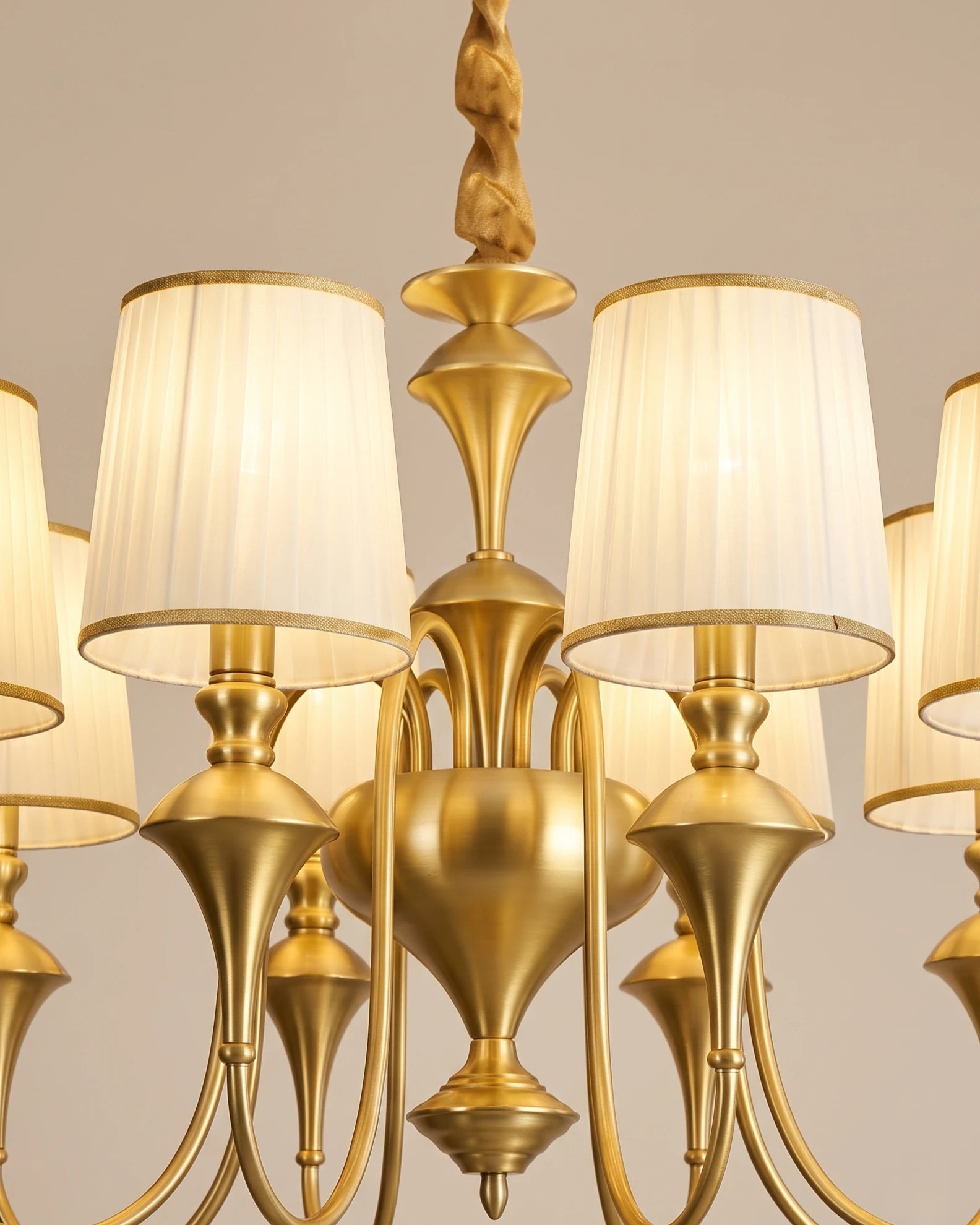 Classic Serena Gold Chandelier - 8 Bulbs 