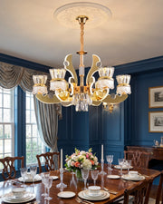 Imperial Crystal Cascade Chandelier - 6 Lights