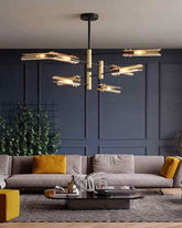 8 Head  Cylindrical Shade Chandelier 