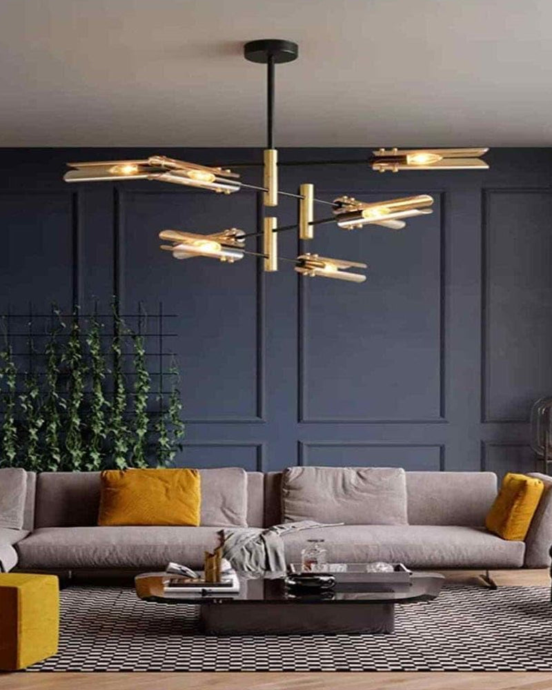 8 Head  Cylindrical Shade Chandelier 