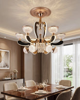 Contemporary Cascade Crystal Chandelier 
