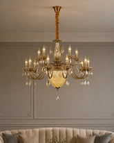Antique Elegance Tiered Chandelier - 15 Lights 