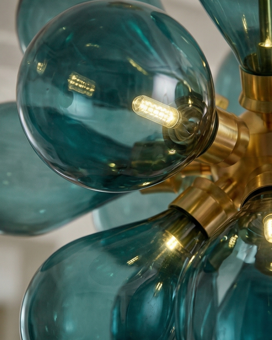 Glass Blossom Bubble Chandelier 