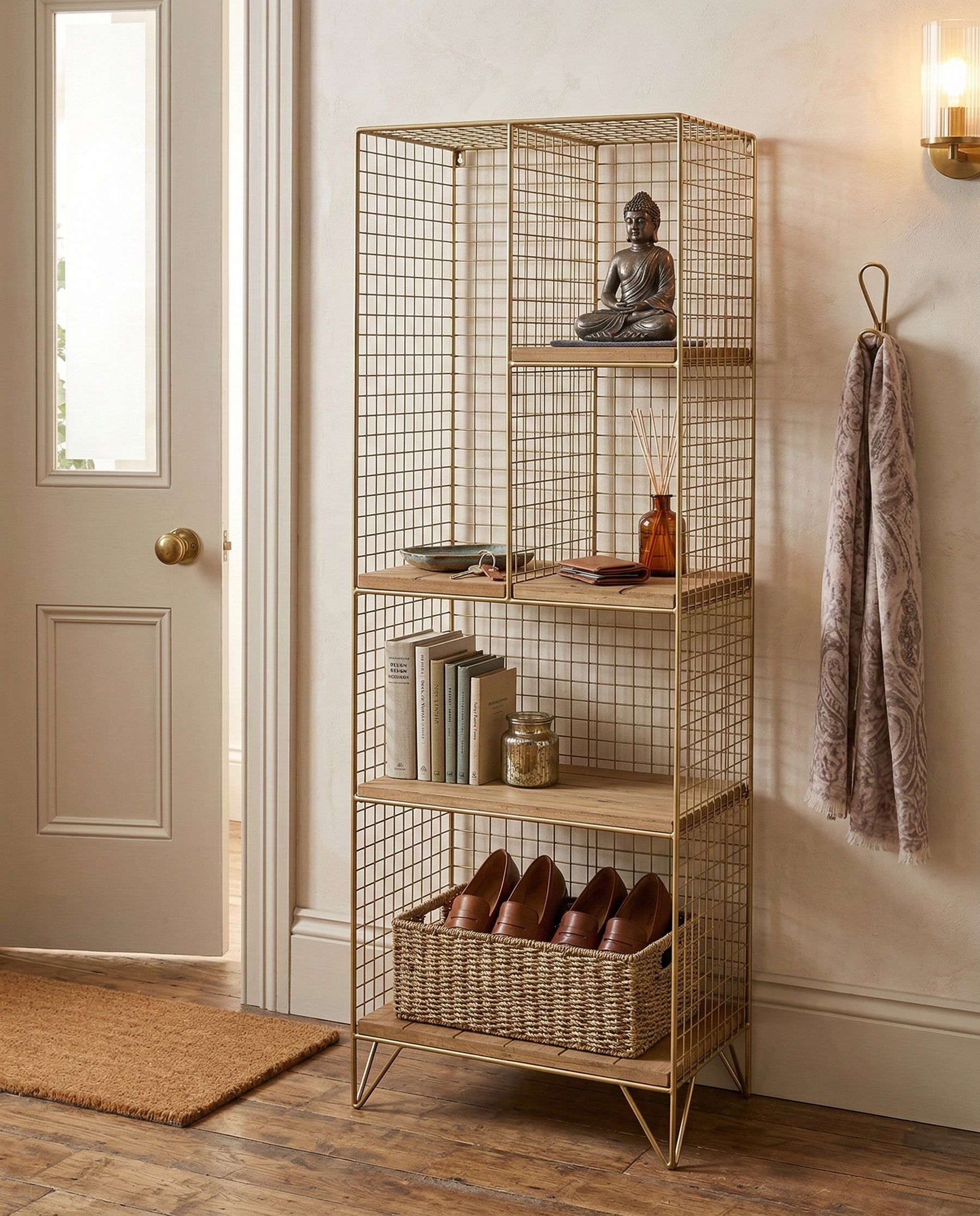 Golden Grid Luxe Display Rack 