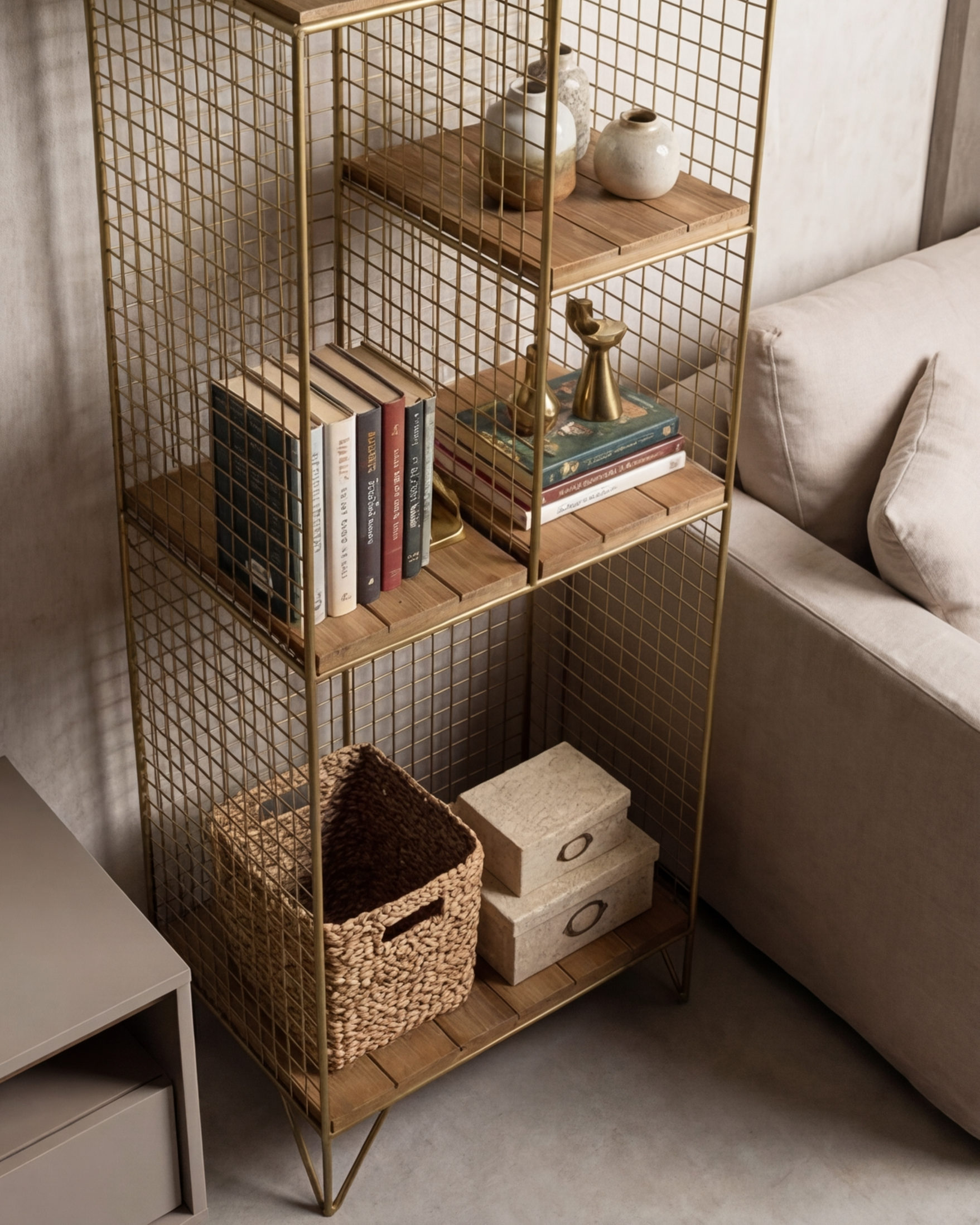 Golden Grid Luxe Display Rack 