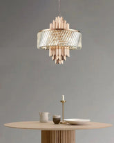 Rose Quartz Crown Chandelier 