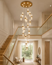 Bubble Glass Spiral Chandelier - 18 Lights