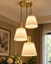 Aurelia Triple Pleated Pendant Light