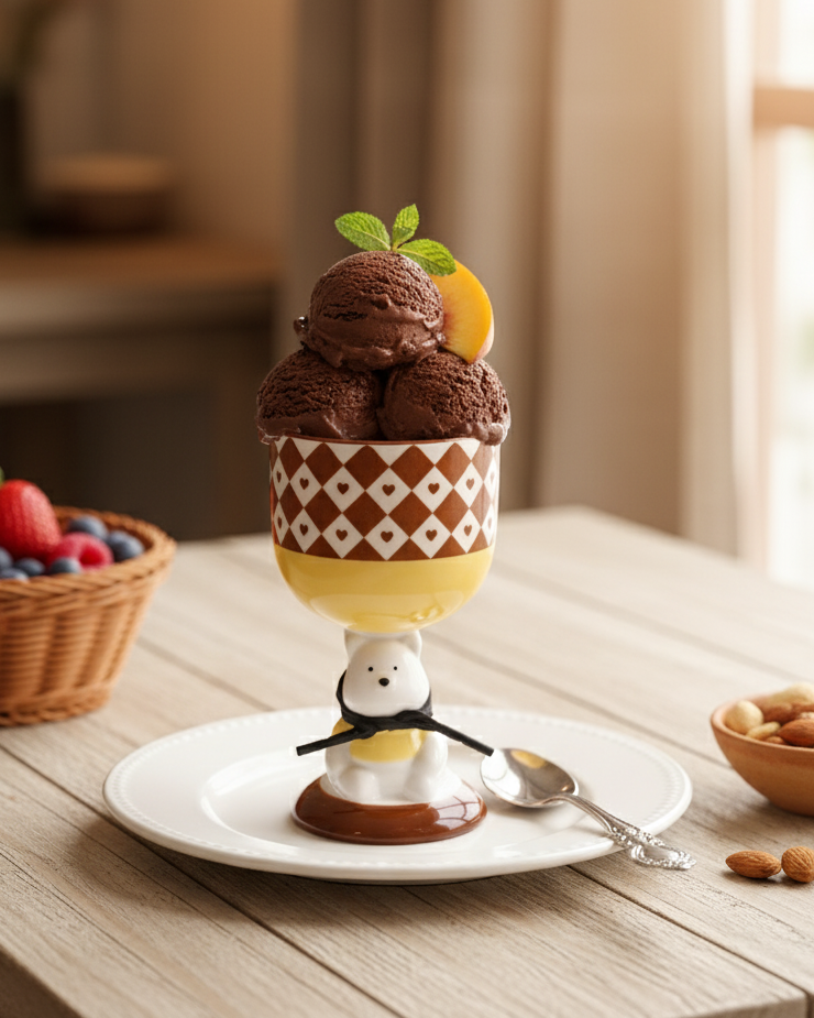 Playful Bear Ice Cream Cup - Red 