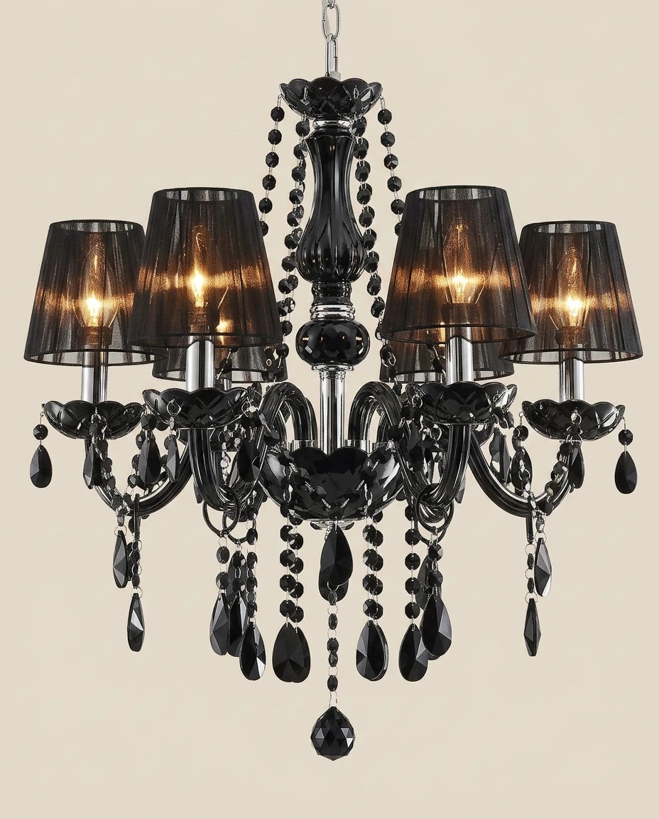 Midnight Drama Chandelier - 6 Bulbs 