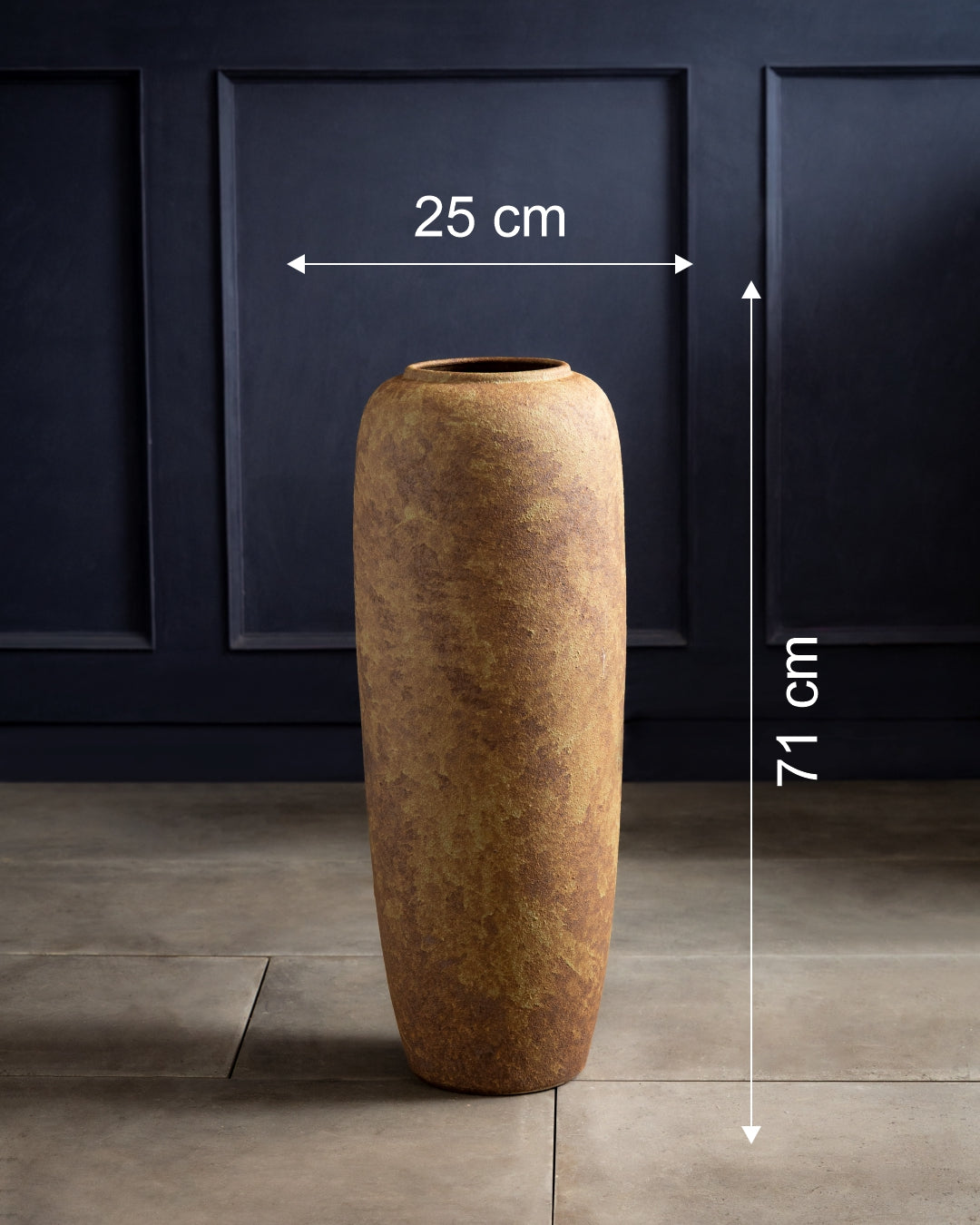 Rustic Earth Tone Floor Vase - Small 