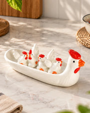 Rooster Boat Chopstick Holder