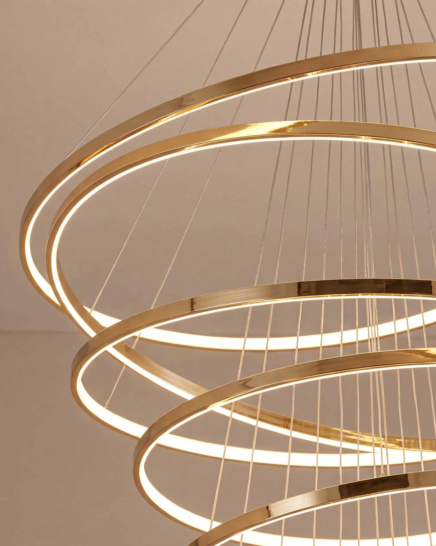 Vortex Ring Double Height Chandelier 