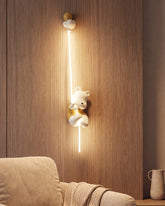 Climbing Bear Balloon Wall Light - Yellow 
