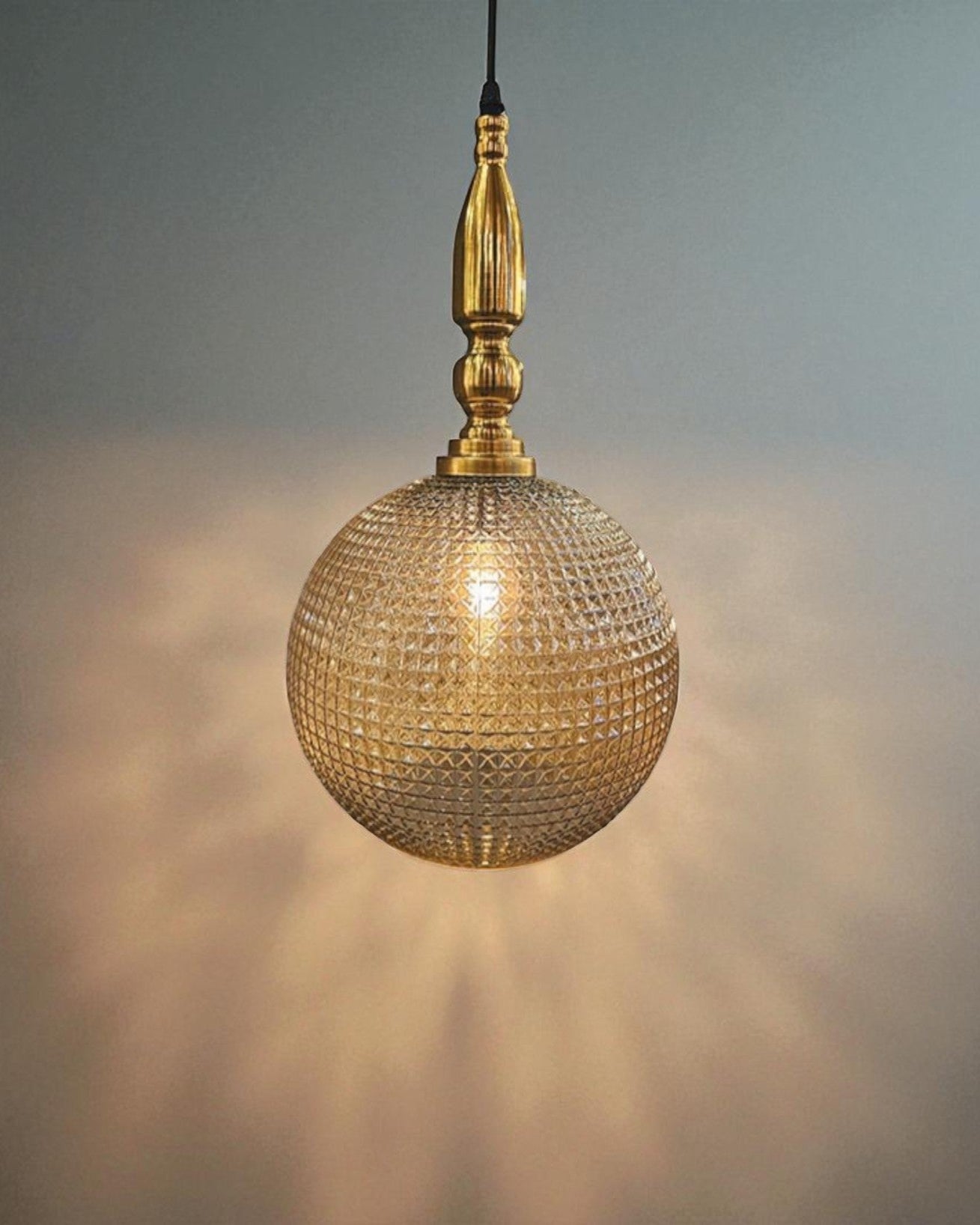 Royal Amber Globe Pendant Light 