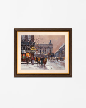 "Cafe De La Paix, Paris" Handmade Oil Painting 20"x24"