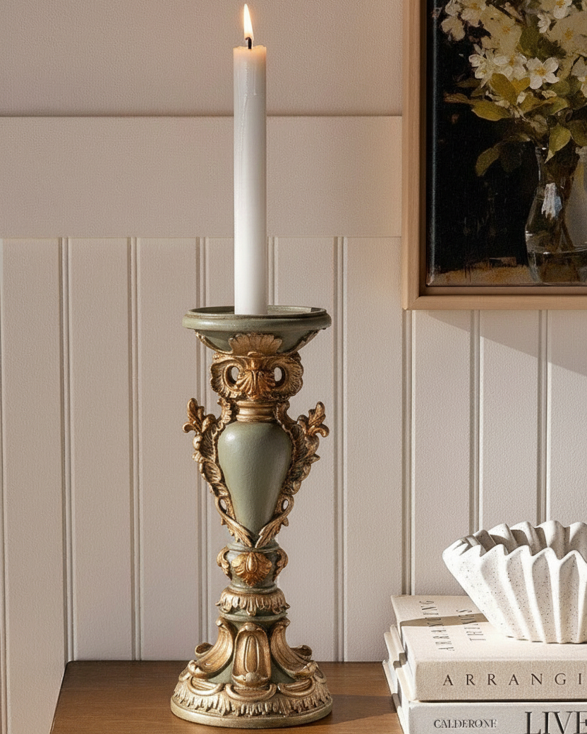 Antique Victorian Elegance Candle Stand 