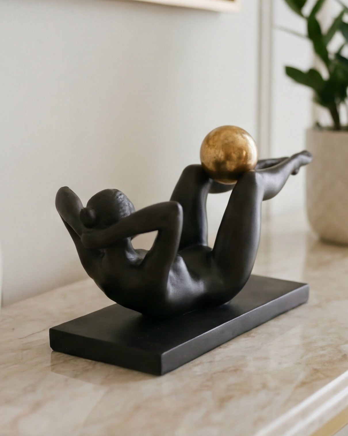 Golden Sphere Power Pose decorative Figures 