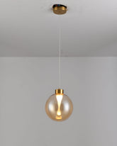Golden Glass Globe Pendant Light 