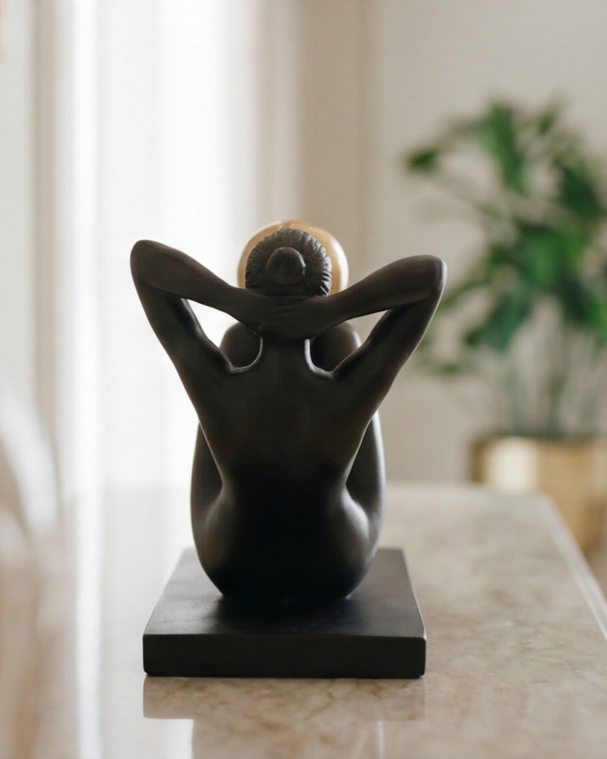 Golden Sphere Power Pose decorative Figures 