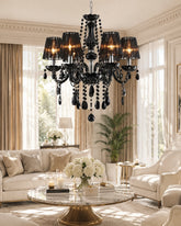 Midnight Drama Chandelier - 6 Bulbs 