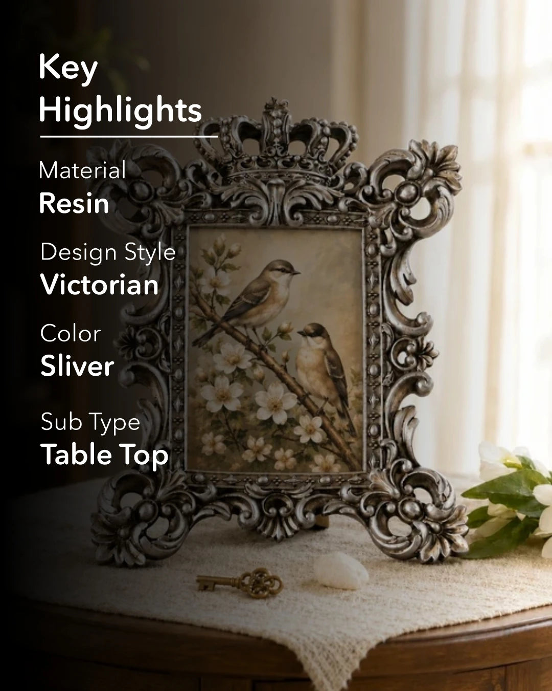 'Aristocrat' Photo Frame - Rustic Grey 