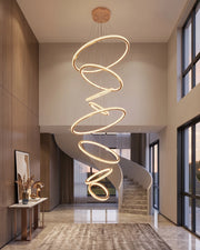 Orbit Cascade Double Height Chandelier