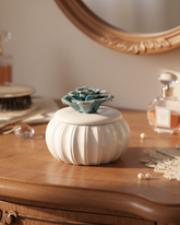 Ivory Blossom Trinket Keeper - Blue 