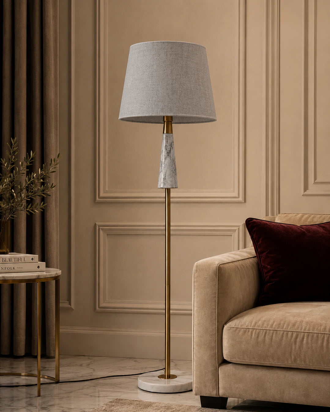 Aurelia Marble Glow Floor Lamp