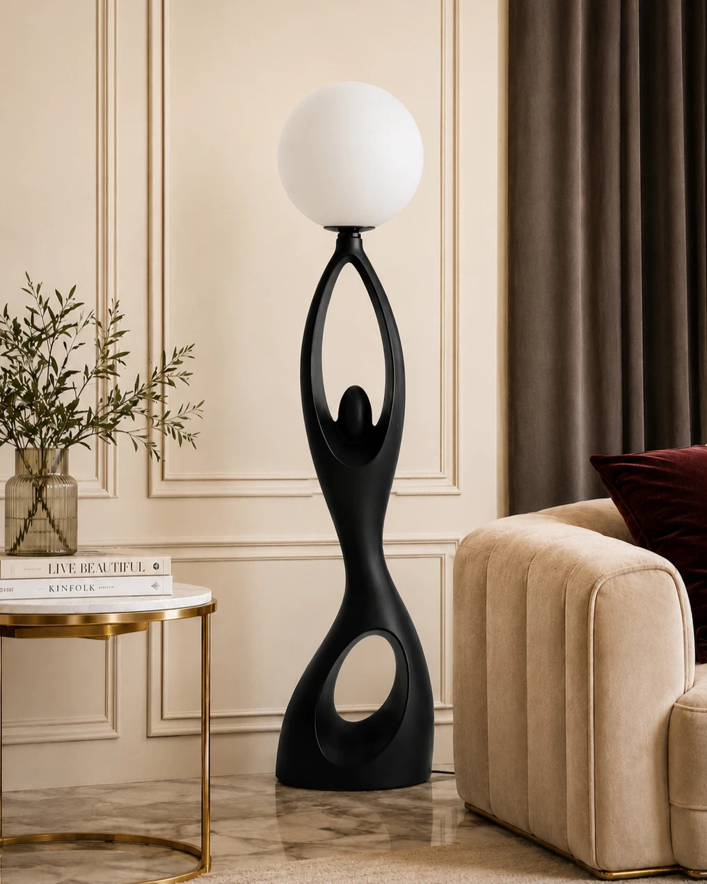 Eclipse Embrace Sculptural Floor Lamp