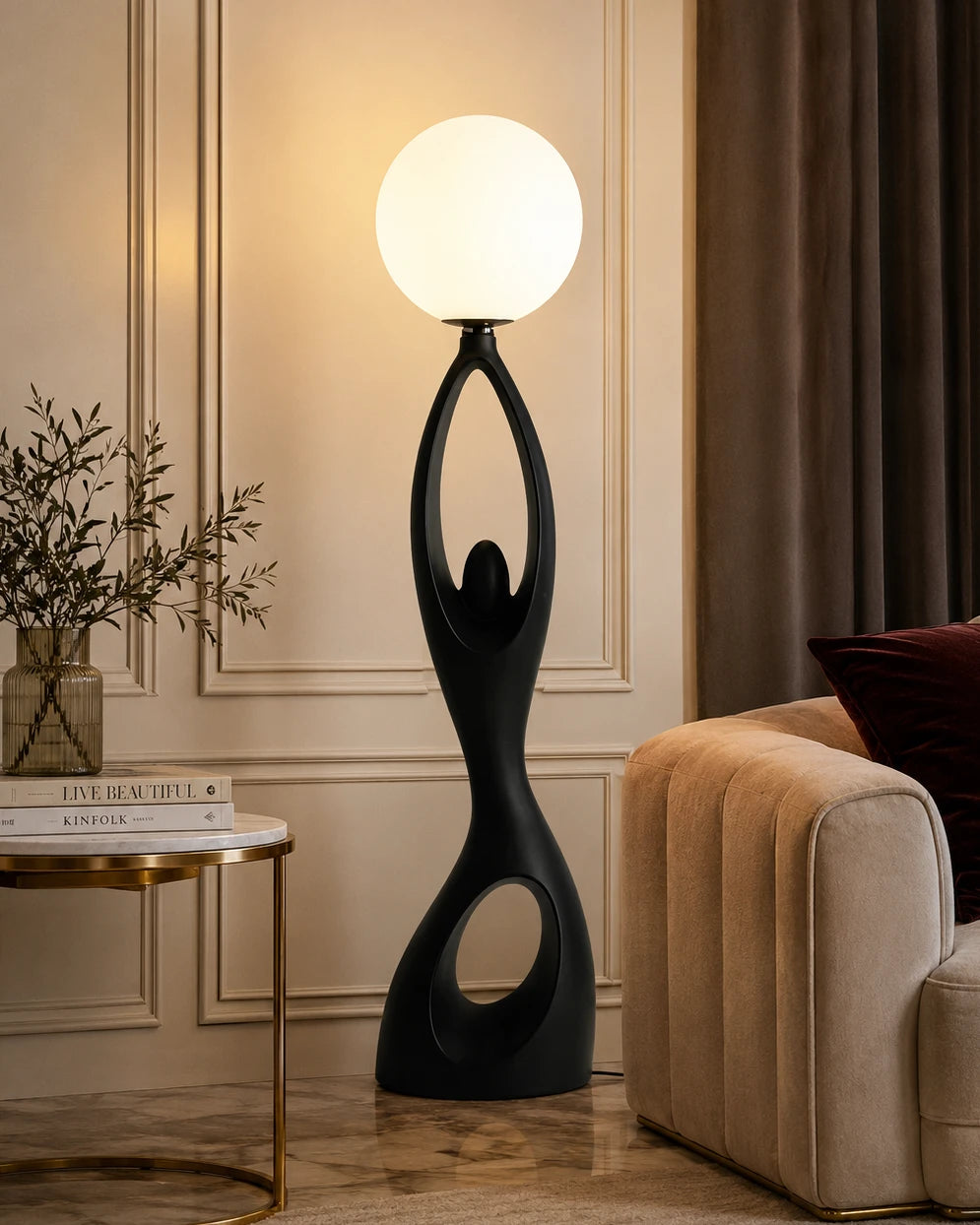 Eclipse Embrace Sculptural Floor Lamp 