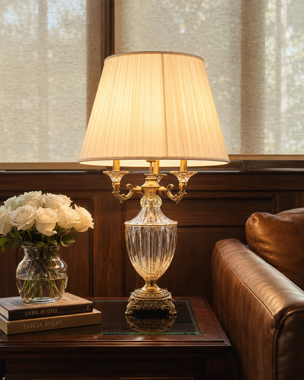 Regal Aurelius Crystal Table Lamp