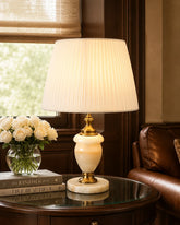 Ivory Alabaster Heritage Table Lamp 