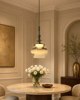 Elarienne Sculpted Glass Pendant Light 