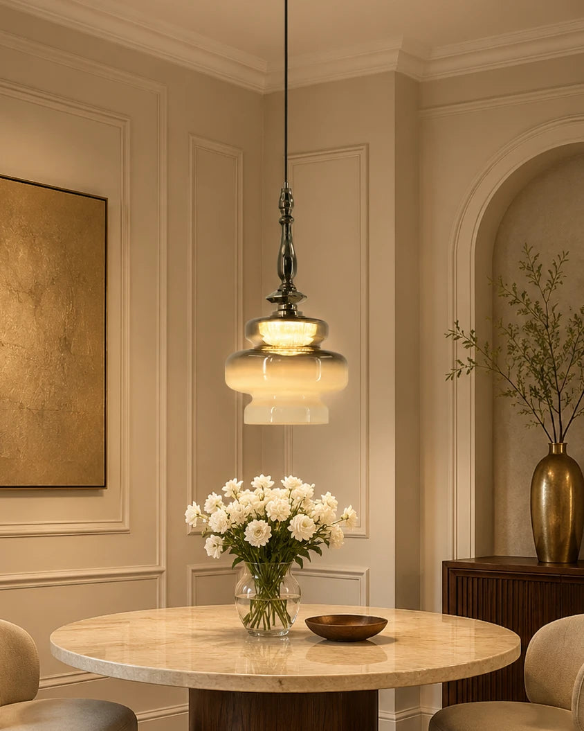 Elarienne Sculpted Glass Pendant Light 
