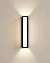 Rectangular Shadow Cast Outdoor Wall Light 
