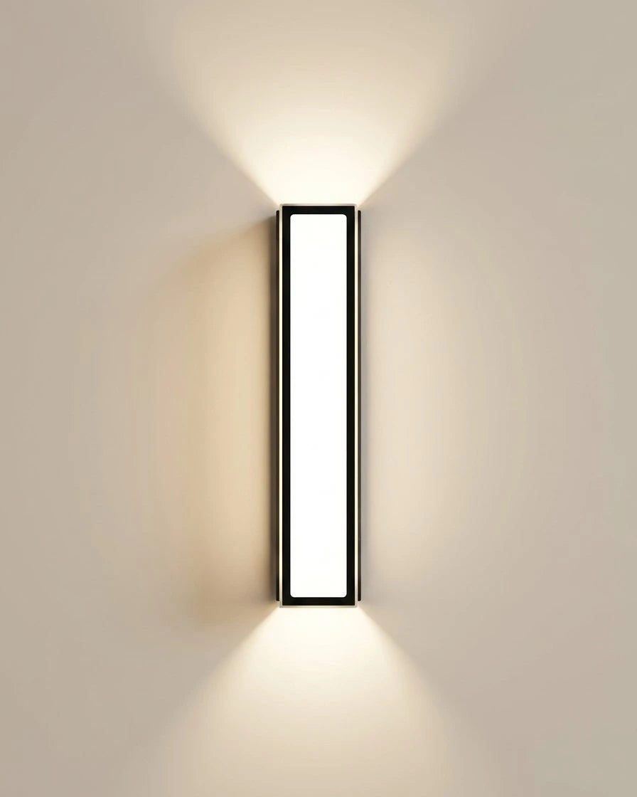 Rectangular Shadow Cast Outdoor Wall Light 