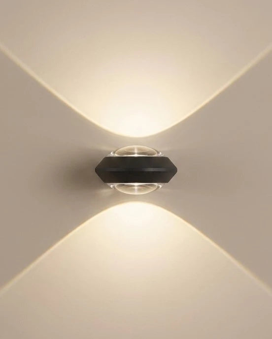 Dual Beam Orb LED Wall Light 
