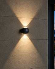 Dual Beam Orb LED Wall Light