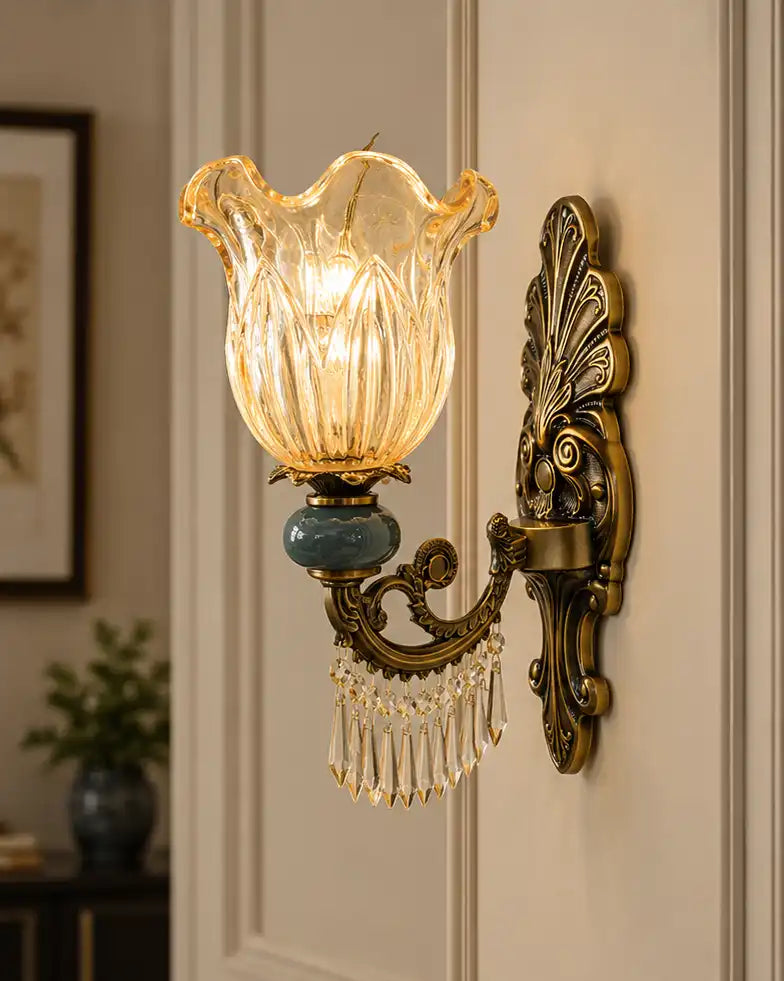 Celadon Crest Single-Arm Wall Sconce