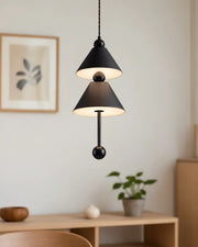 Axis Duo Cone Pendant Light - Black